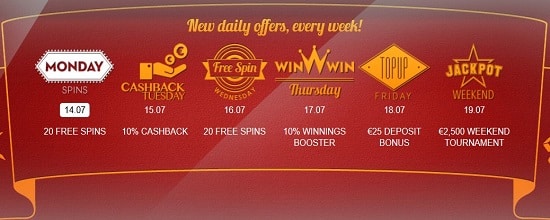 Betsson free spins and tournament