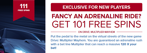 101 Free Spins On Drive: Multiplier Mayhem